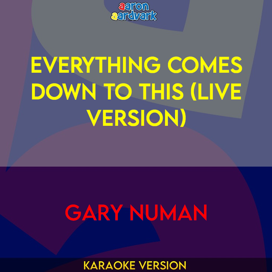 Everything Comes Down To This (live version) - Gary Numan