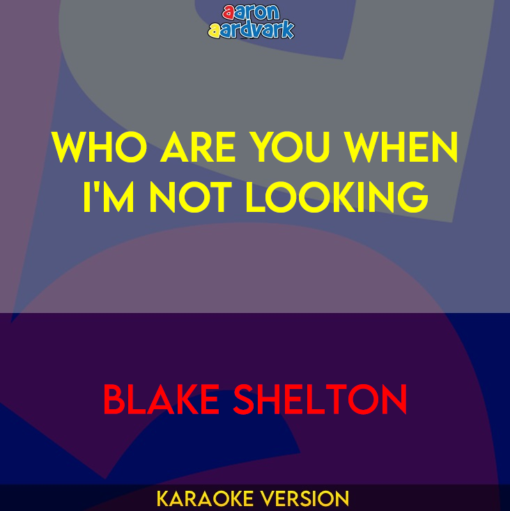 Who Are You When I'm Not Looking - Blake Shelton