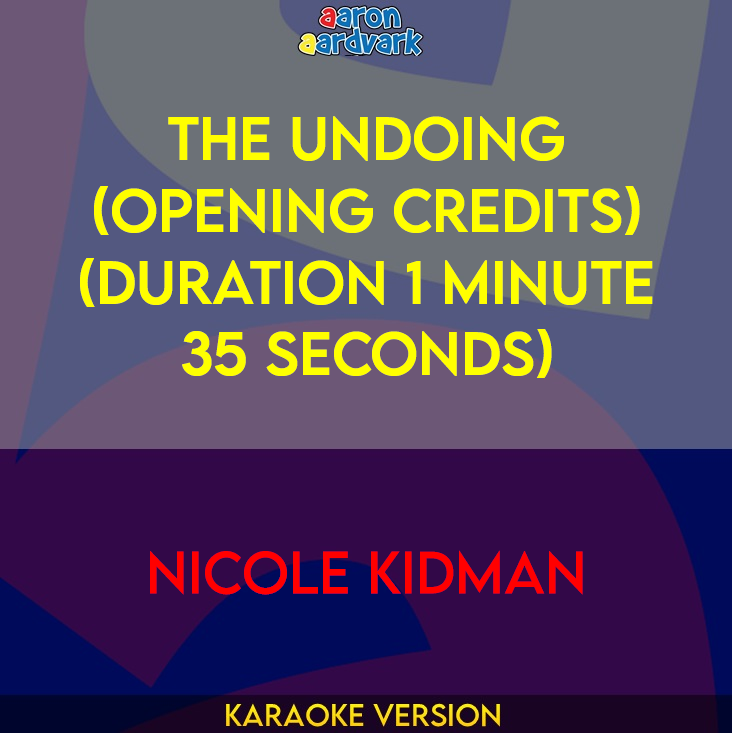 The Undoing (Opening Credits) (duration 1 minute 35 seconds) - Nicole Kidman