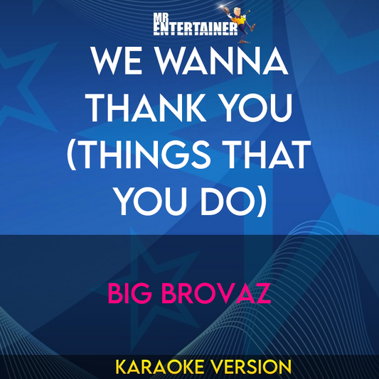 We Wanna Thank You (things That You Do) - Big Brovaz (Karaoke Version) from Mr Entertainer Karaoke