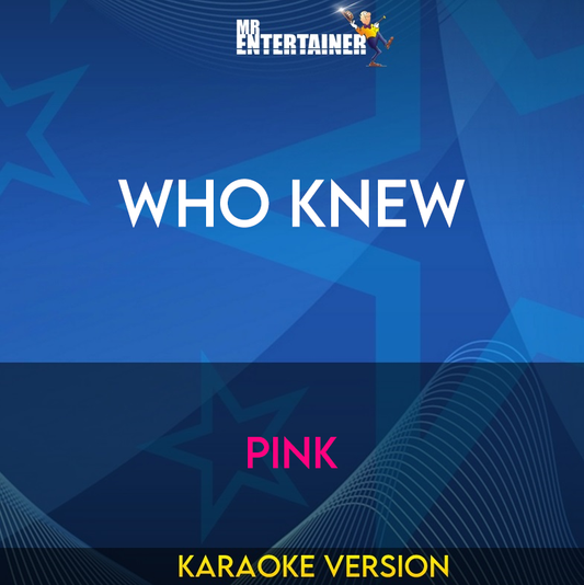 Who Knew - Pink (Karaoke Version) from Mr Entertainer Karaoke