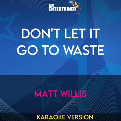 Don't Let It Go To Waste - Matt Willis (Karaoke Version) from Mr Entertainer Karaoke