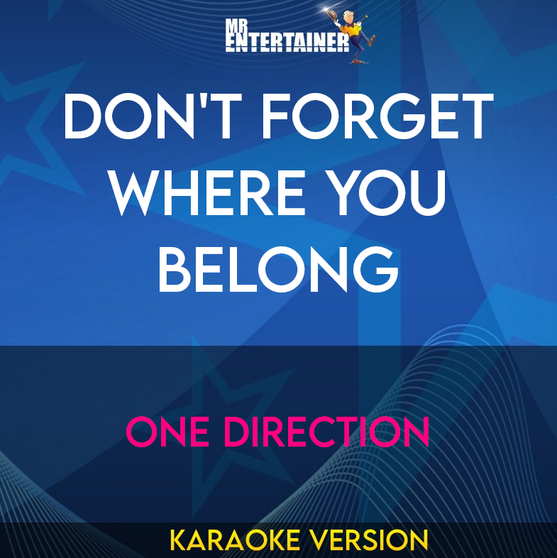Don't Forget Where You Belong - One Direction (Karaoke Version) from Mr Entertainer Karaoke