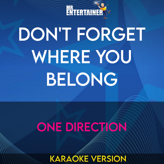 Don't Forget Where You Belong - One Direction (Karaoke Version) from Mr Entertainer Karaoke