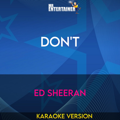 Don't - Ed Sheeran (Karaoke Version) from Mr Entertainer Karaoke
