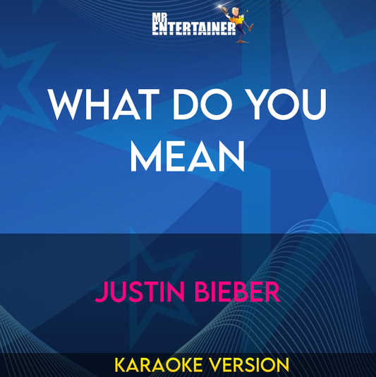 What Do You Mean - Justin Bieber (Karaoke Version) from Mr Entertainer Karaoke