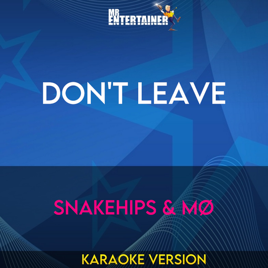 Don't Leave - Snakehips & MØ (Karaoke Version) from Mr Entertainer Karaoke
