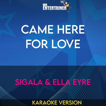 Came Here For Love - Sigala & Ella Eyre (Karaoke Version) from Mr Entertainer Karaoke