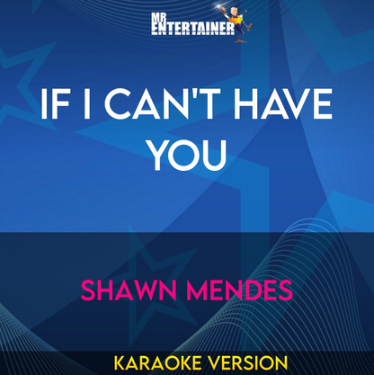 If I Can't Have You - Shawn Mendes (Karaoke Version) from Mr Entertainer Karaoke