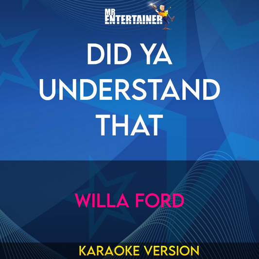 Did Ya Understand That - Willa Ford (Karaoke Version) from Mr Entertainer Karaoke