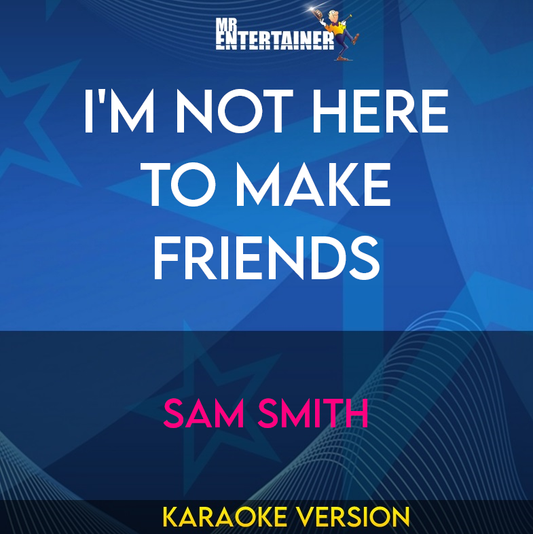 I'm Not Here To Make Friends - Sam Smith (Karaoke Version) from Mr Entertainer Karaoke