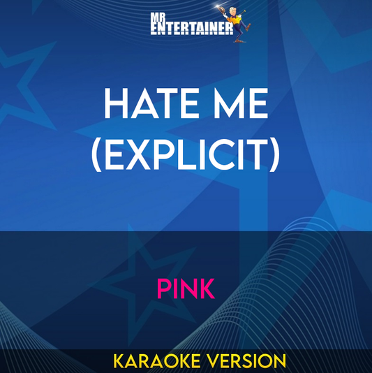 Hate Me (explicit) - Pink (Karaoke Version) from Mr Entertainer Karaoke