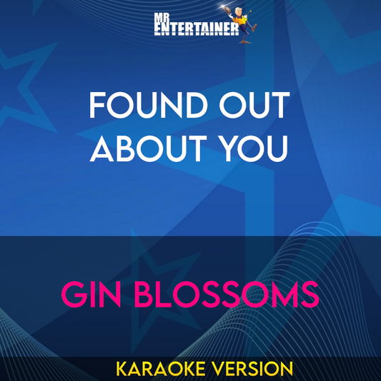 Found Out About You - Gin Blossoms (Karaoke Version) from Mr Entertainer Karaoke