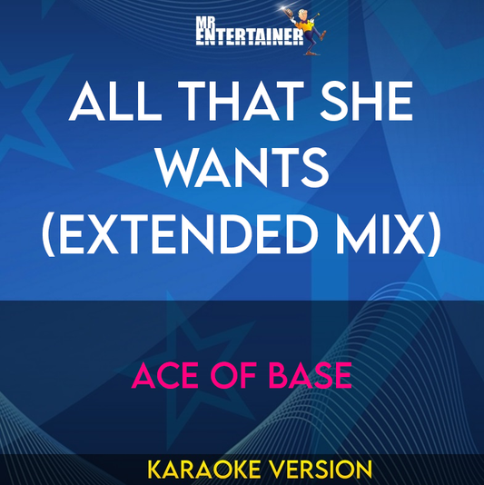 All That She Wants (extended Mix) - Ace Of Base (Karaoke Version) from Mr Entertainer Karaoke