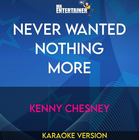 Never Wanted Nothing More - Kenny Chesney (Karaoke Version) from Mr Entertainer Karaoke