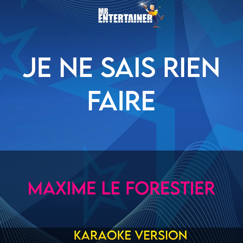 Je Ne Sais Rien Faire - Maxime Le Forestier (Karaoke Version) from Mr Entertainer Karaoke