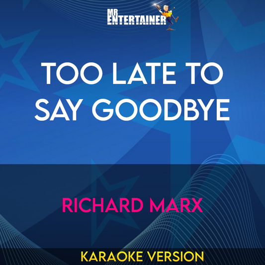 Too Late To Say Goodbye - Richard Marx (Karaoke Version) from Mr Entertainer Karaoke