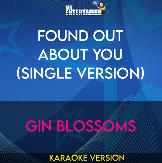 Found Out About You (single version) - Gin Blossoms (Karaoke Version) from Mr Entertainer Karaoke