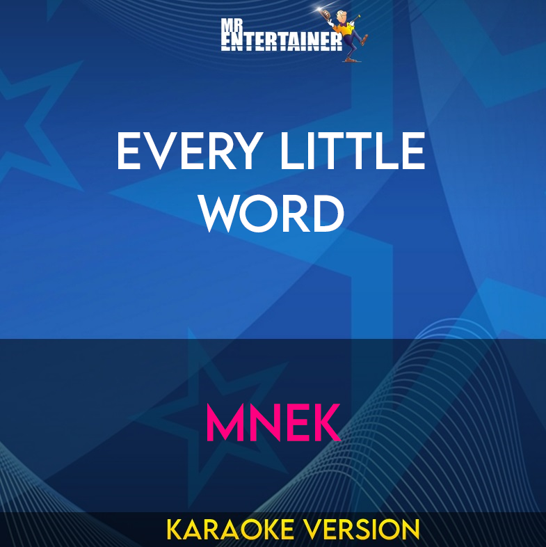 Every Little Word - MNEK (Karaoke Version) from Mr Entertainer Karaoke